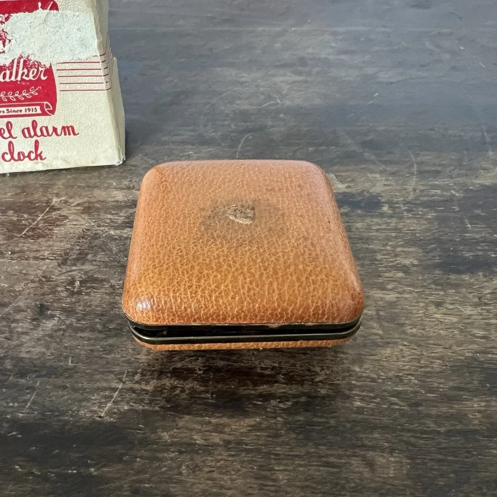 VTG MCM Phinney Walker Traveling Folding Alarm Clock In Box Germany‎ UNTESTED